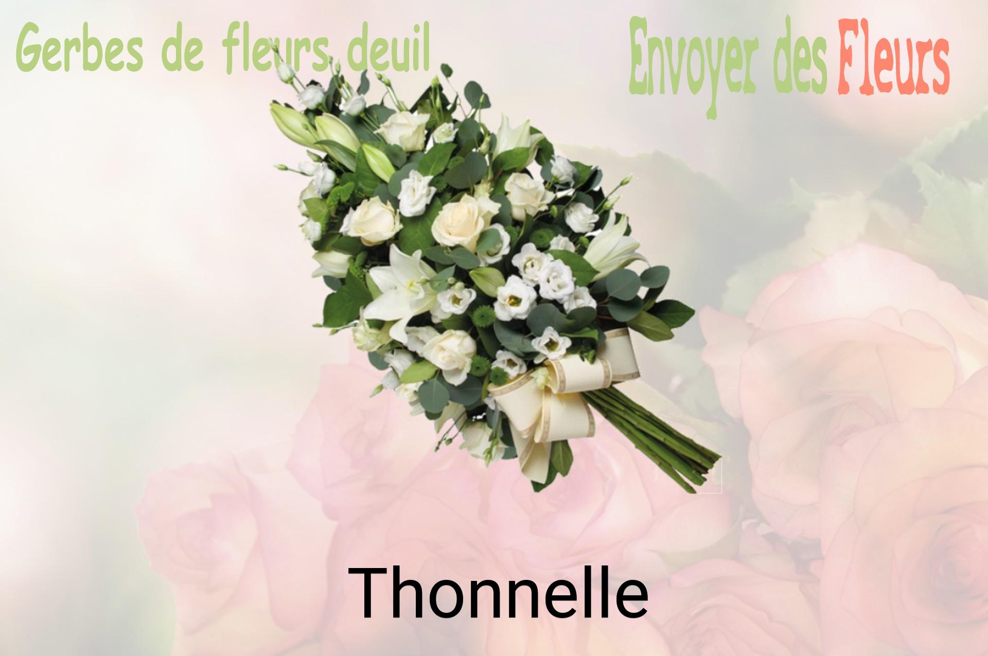 Gerbe de fleurs de deuil livrée à Thonnelle